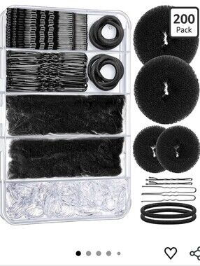200 PCS Donut Hair Bun Maker Set